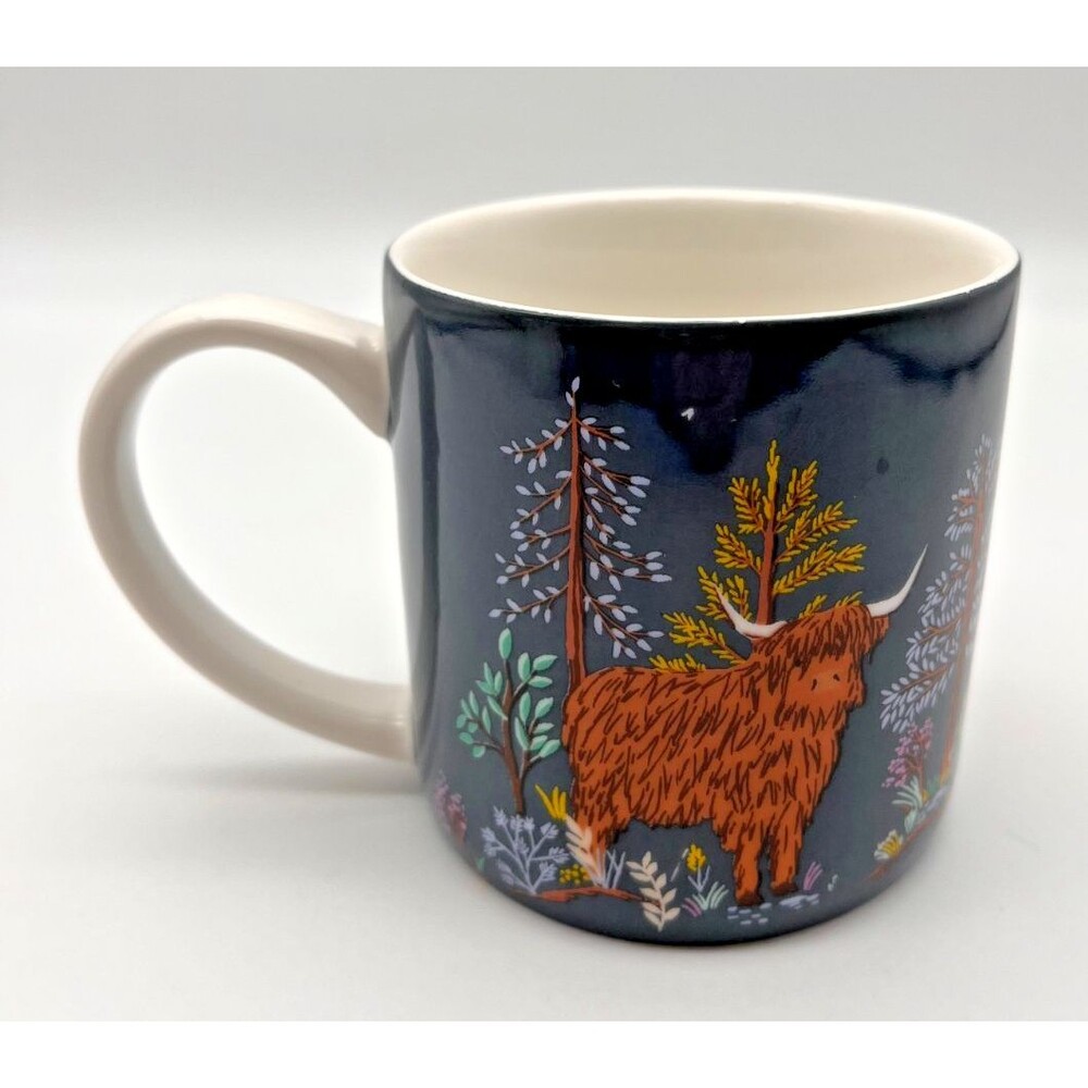 Ulster Weavers Connie Highland Cow Bone China Coffee Tea Mug Blue 8 oz
